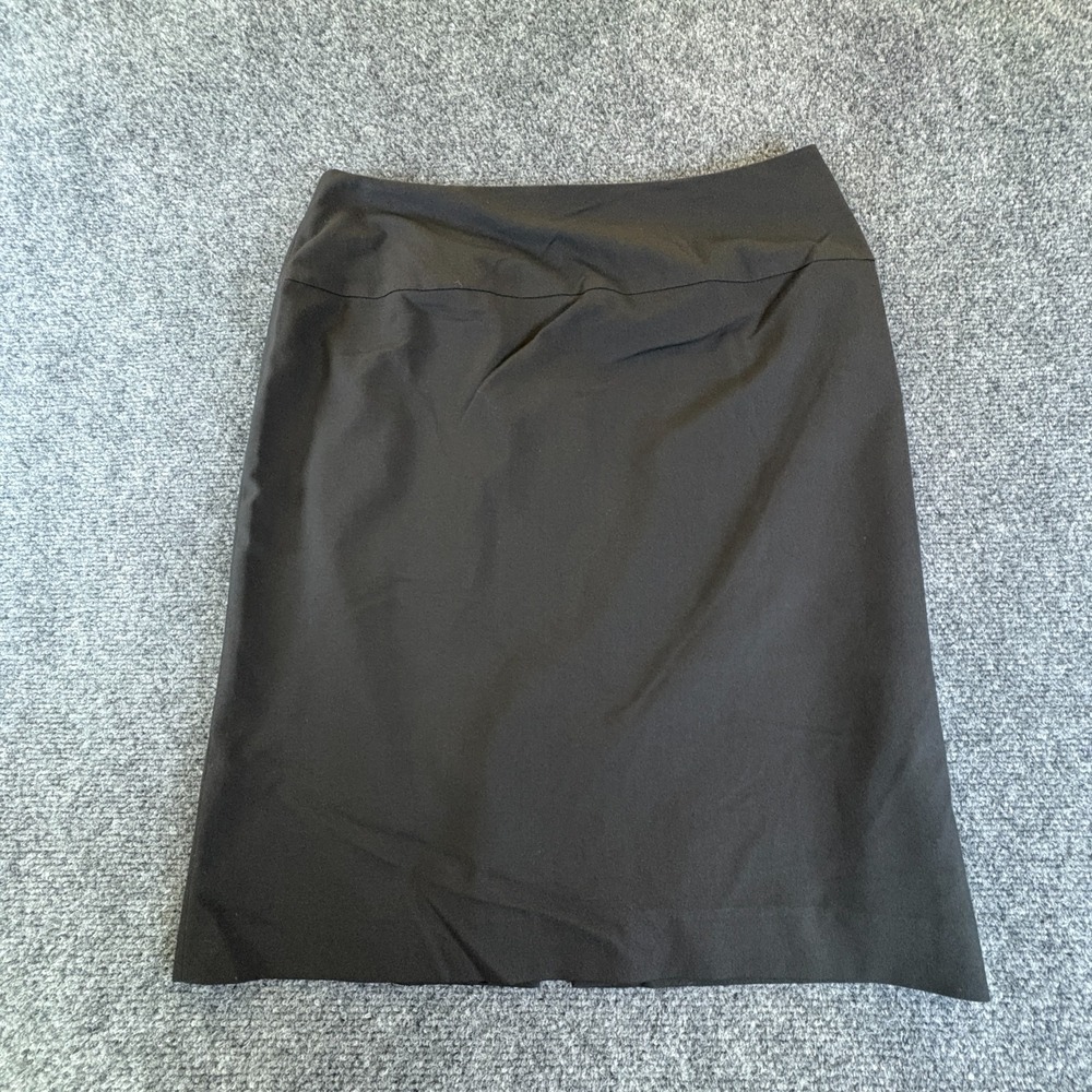 Gianni Bini Straight & Pencil Skirt Womens 30x21 Black Stretch Zipper Back Slit